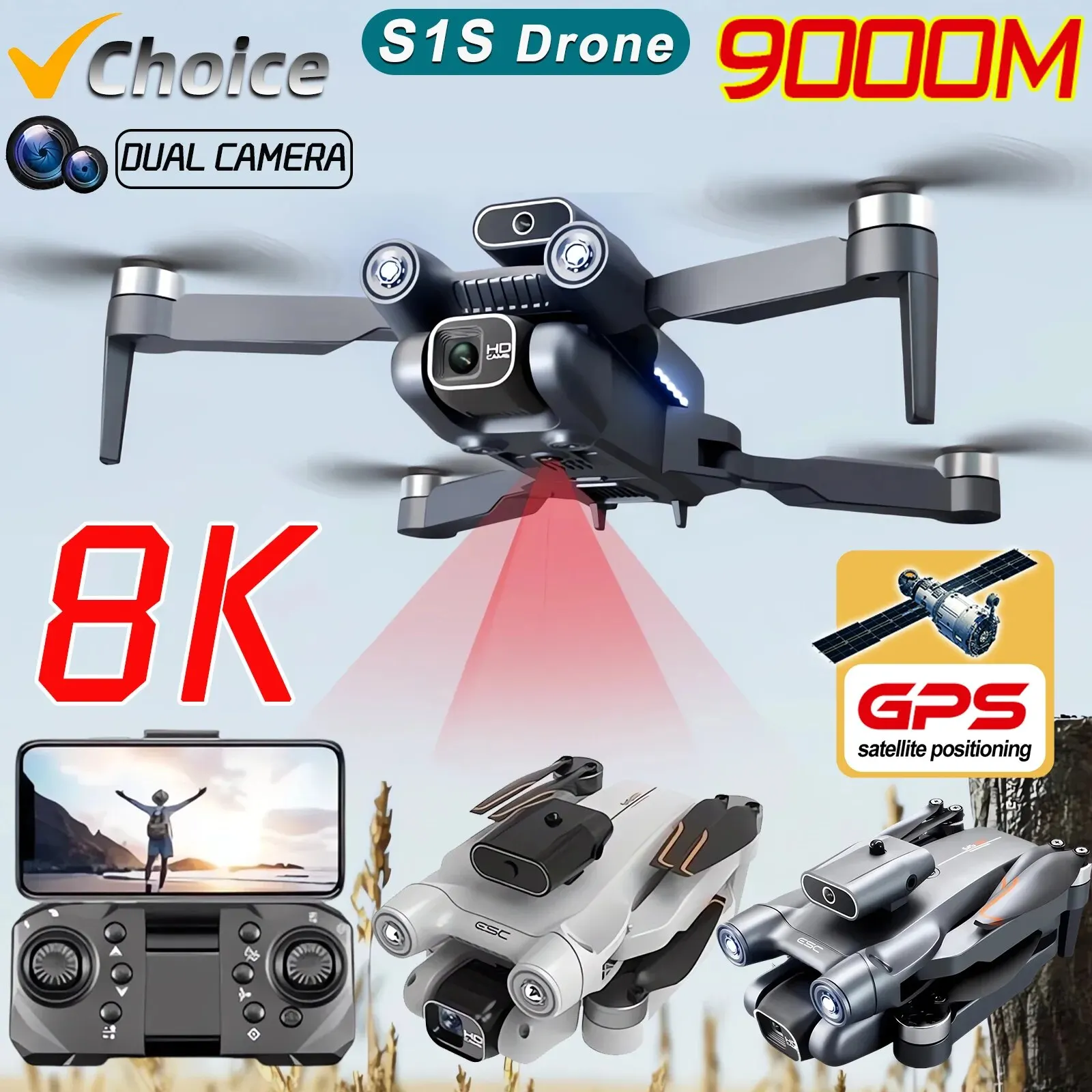 Drone Lidar - Yeni S1S 5G GPS Drone kamera